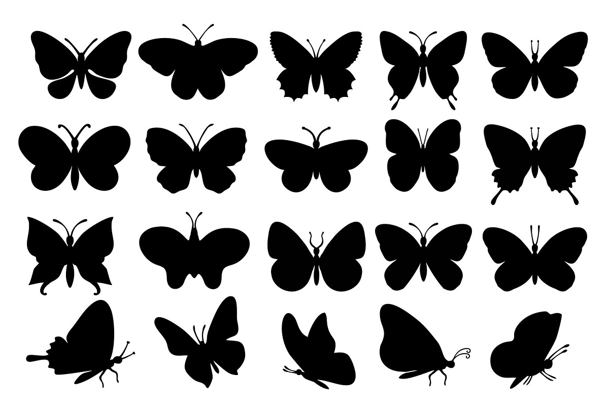 Butterfly Silhouettes Collection, an Object Graphic by Live line (Photo 2 of 3)