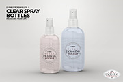 Clear Spray Bottles Packaging Mockup, a Cups & Container Mockup by INCDesign (Thumbnail 8 of 9)