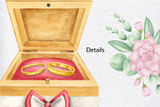 Wedding rings watercolor clipart, an Object Illustration by KathrineWatercolor (Thumbnail 10 of 10)