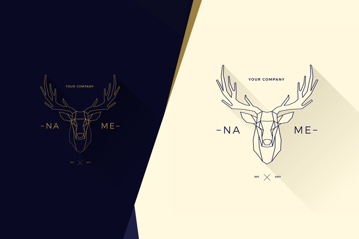 Polygonal Deer Collection, an Animal Illustration by blauananas (Photo 4 of 8)