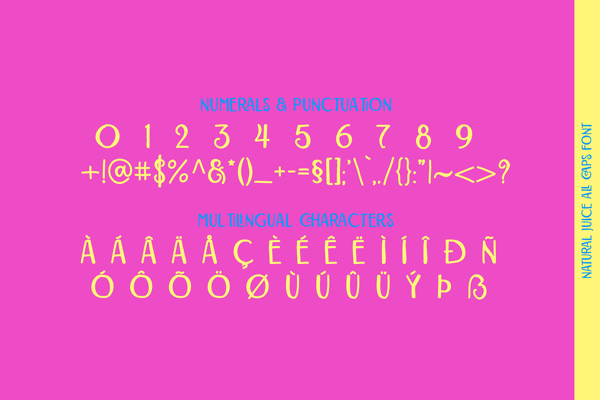 Natural Juice All Caps Font preview 7