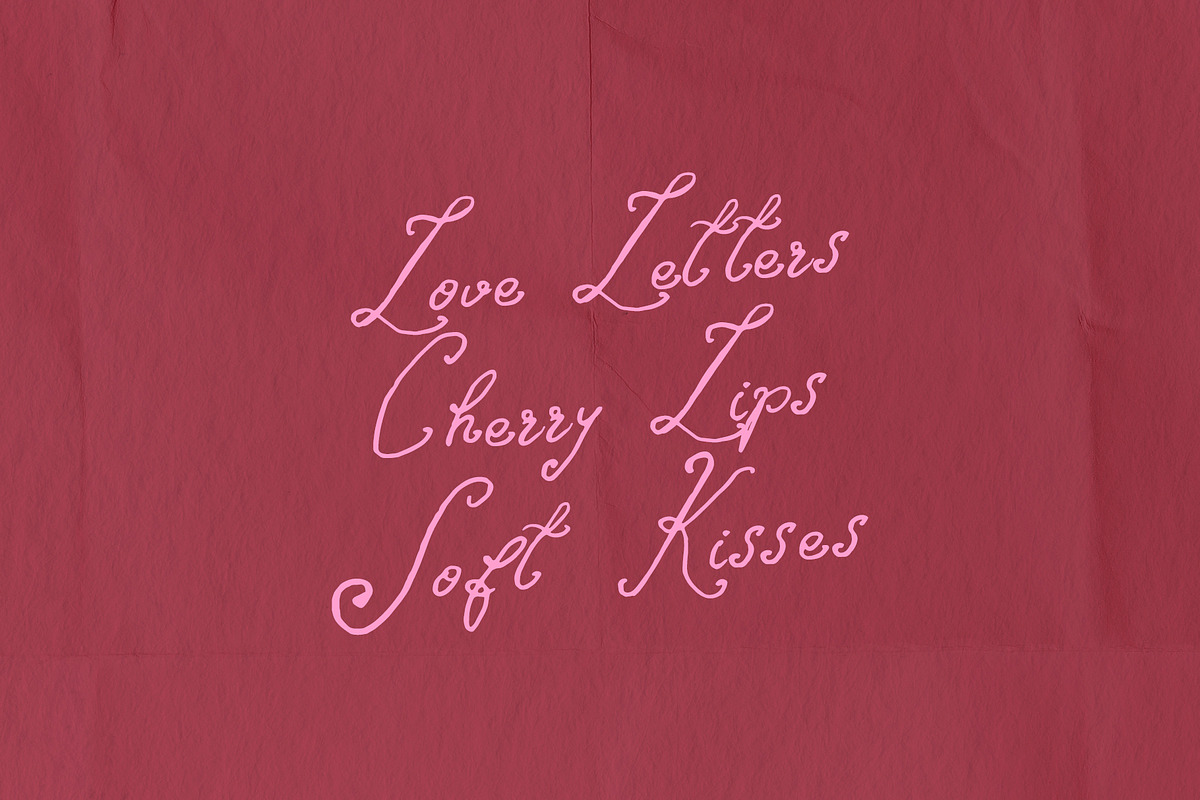 Cherry Wish Romantic Font, a Handwritten Font by BilberryCreates (Photo 9 of 11)