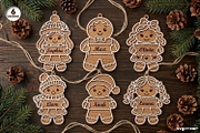Personalized Gingerbread Ornaments, a Decorative Illustration by svgocean (Thumbnail 1 of 14)