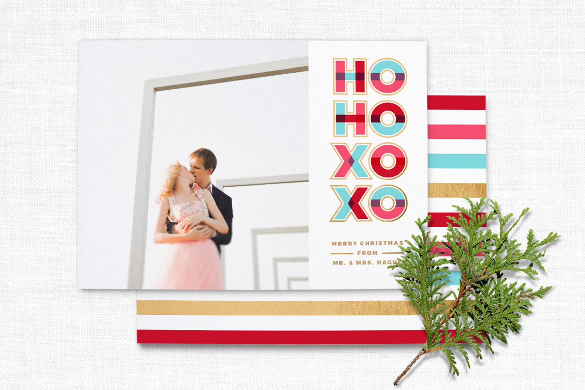 Modern Typographic Christmas Card, a Card Template by The Proper Type™ (Photo 2 of 4)