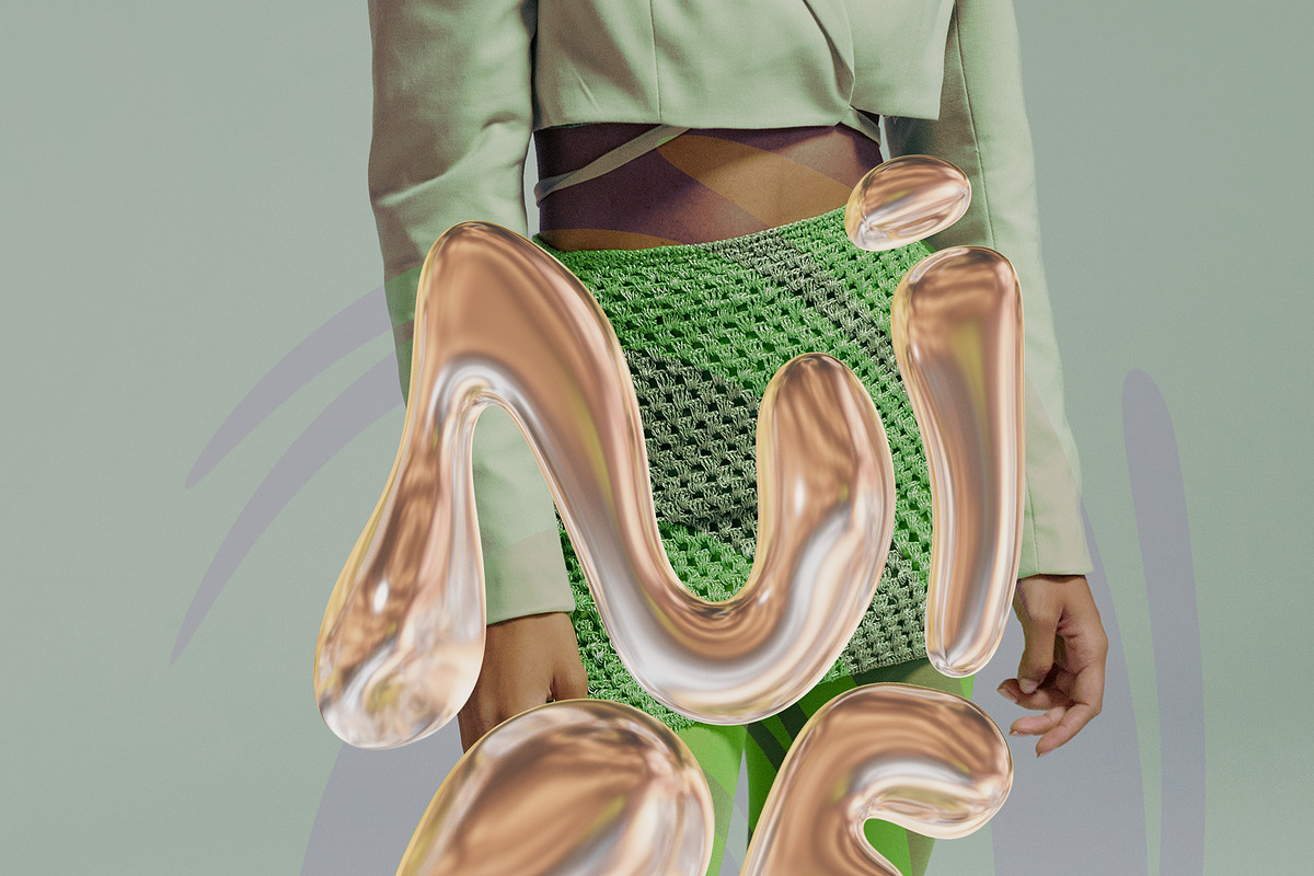 ok cool, metallic bubble font duo, a Font by ana & yvy (Photo 3 of 18)
