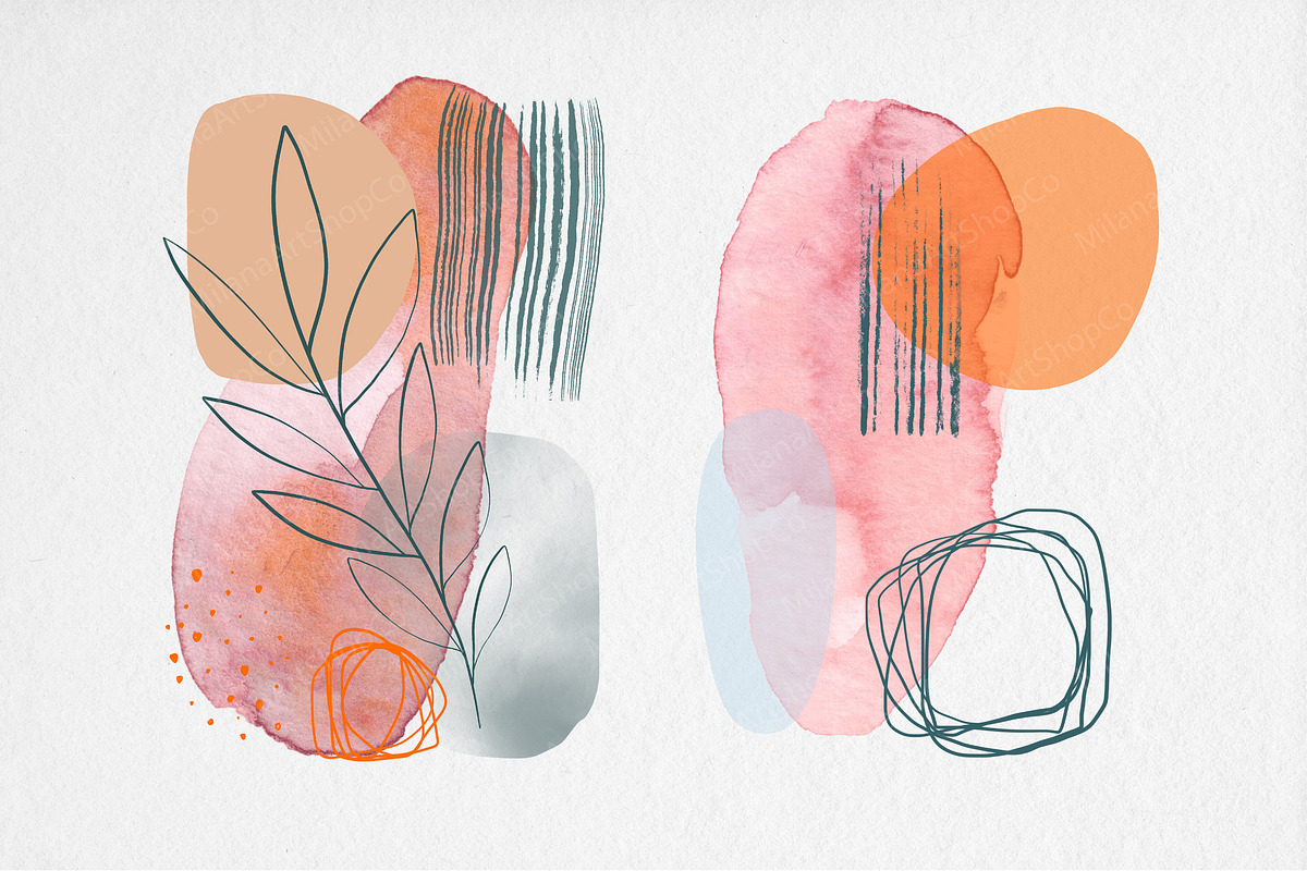 Watercolor & Procreate sets stains, a Texture Illustration by MilanaDesignShop (Photo 3 of 6)