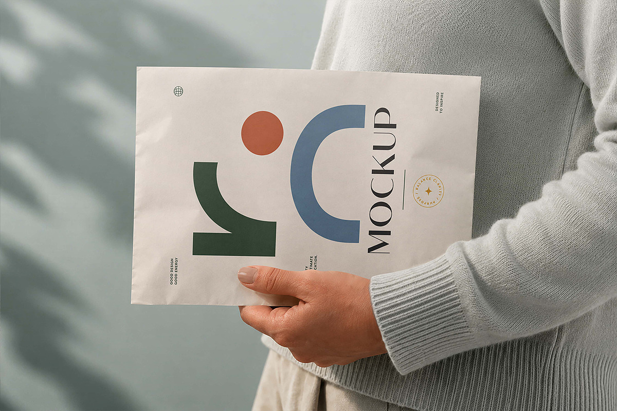 Hand Holding Paperbag Mockup, an Advertising Mockup by Pitchlook.Studio (Photo 3 of 4)