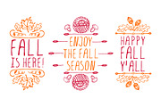 Fall season - handdrawn collection, an Illustration by AV Design (Thumbnail 1 of 4)