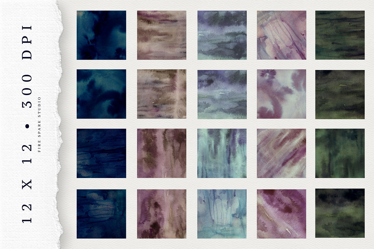Dark and Moody Watercolor Textures, a Texture Graphic by Fire Spark Studio (Photo 6 of 6)