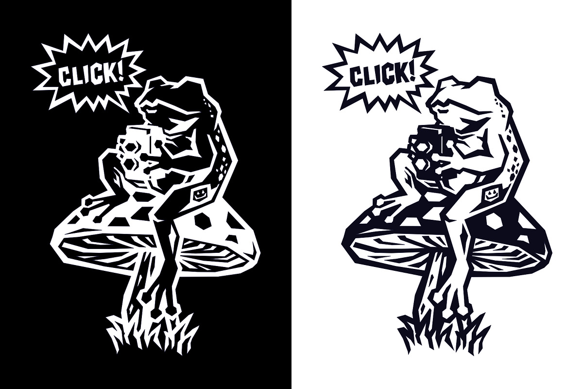 Retro Frog T-Shirt Illustration, an Animal Illustration by Pries Studio (Photo 3 of 3)