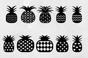 Pineapple Silhouette SVG, a Food Illustration by newminddesign (Thumbnail 1 of 3)