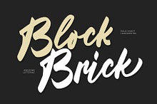 Block Brick Script Font