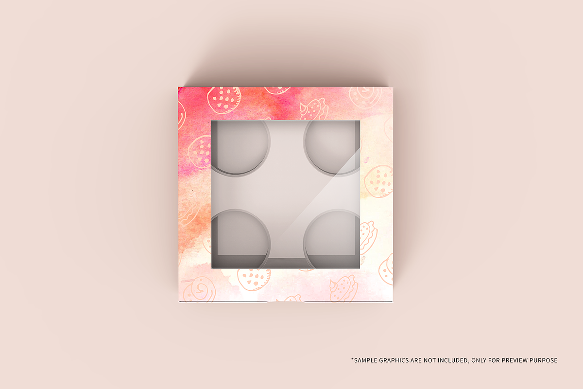 Cupcake Box Packaging Mockups, a Packaging Mockup by shaikerintu (Photo 16 of 17)