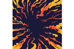 Comic book flame background, an Illustration by Things for designers