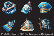 Nautical Summer Clipart, an Illustration by RobertsArt (Thumbnail 6 of 7)
