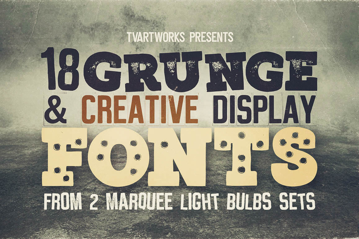 Marquee - 18 Grunge Fonts preview 3