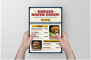 Retro Burger Restaurant Diner Menu, a Flyer Template by Annora Studio (Thumbnail 2 of 7)