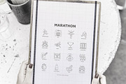 Marathon | 16 Thin Line Icons Set, an Outline Icon by Alex Blogoodf (Thumbnail 10 of 11)