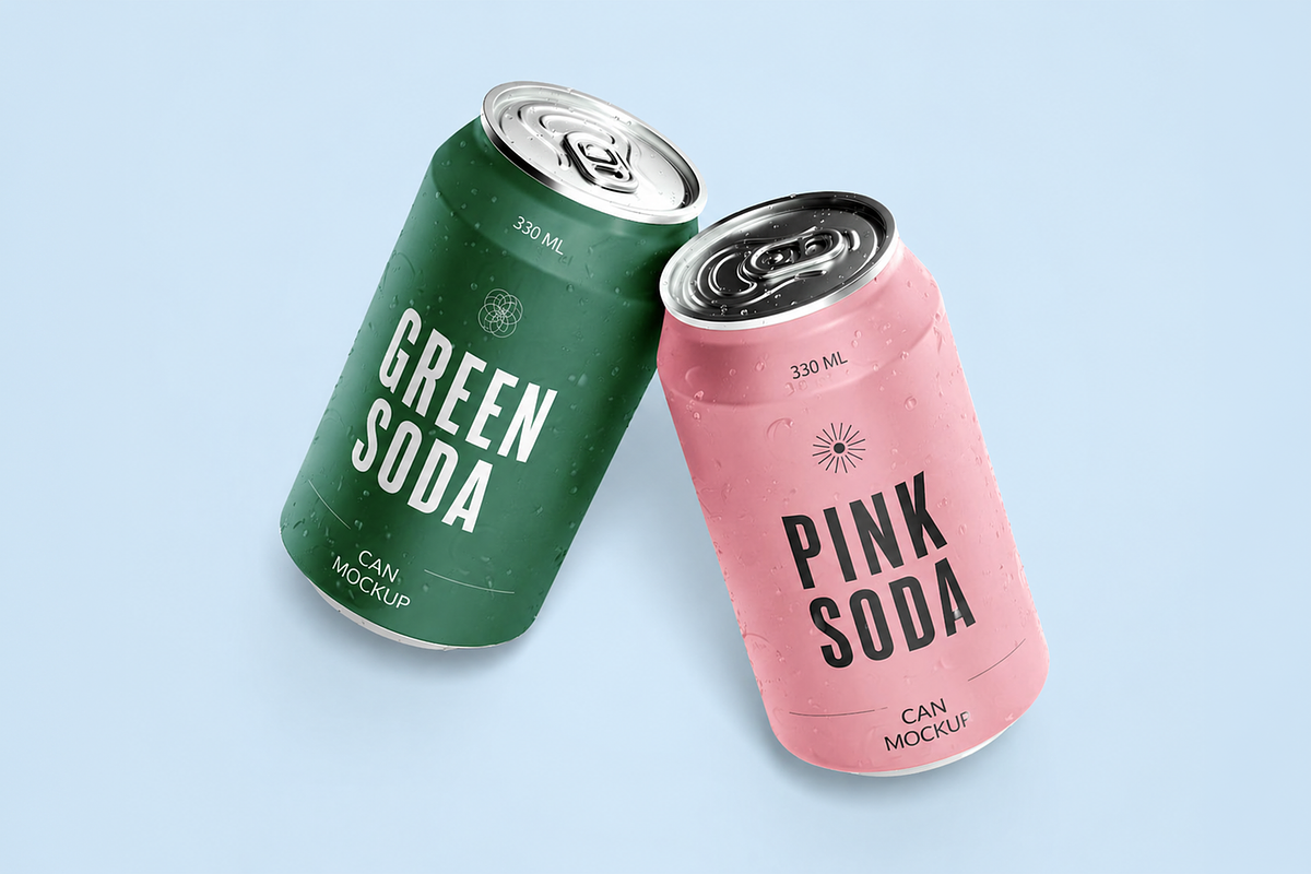 Drink Can Mockup, an Advertising Mockup by Custom.scene (Photo 2 of 3)