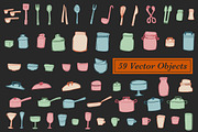 Things in the Kitchen- 59 Objects, a Food Illustration by Little Pixel Shop (Thumbnail 2 of 3)