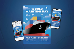 World Maritime Day Event Flyer Set, a Flyer Template by The Good Store