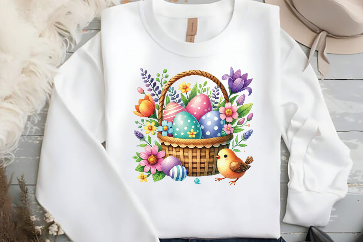 Easter Egg Basket Sublimation PNG, an Illustration by DreamCafeArt (Photo 5 of 5)