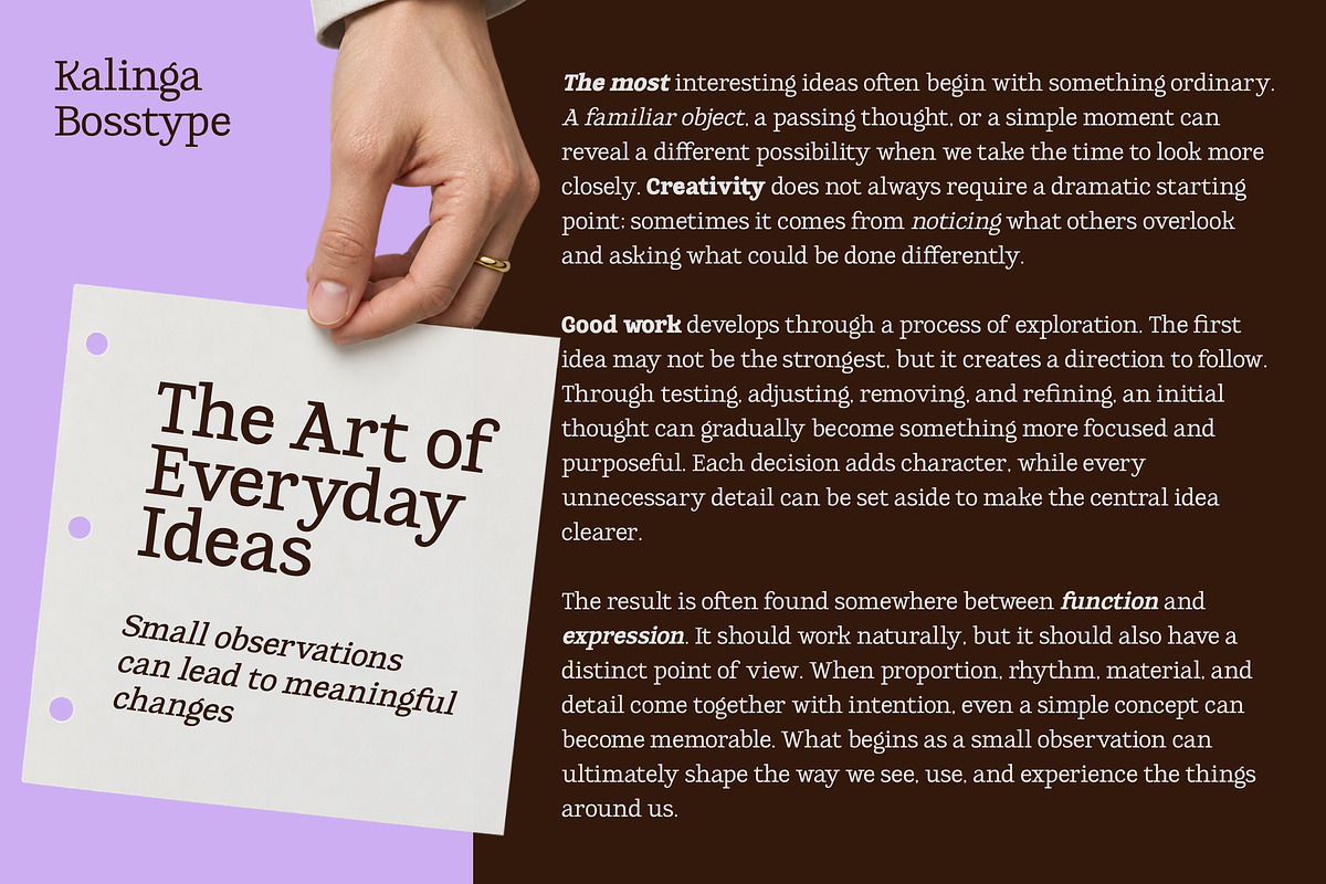 Kalinga | 91 Style Font, a Serif Font by Bosstype Studio (Photo 8 of 15)
