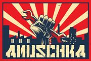 Anuschka - Faux Cyrillic Blackletter, a Blackletter Font by Anomali Creatype (Thumbnail 1 of 10)