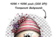 Funny Easter Eggs Clipart Whimsical, an Illustration by one-touch (Thumbnail 18 of 18)