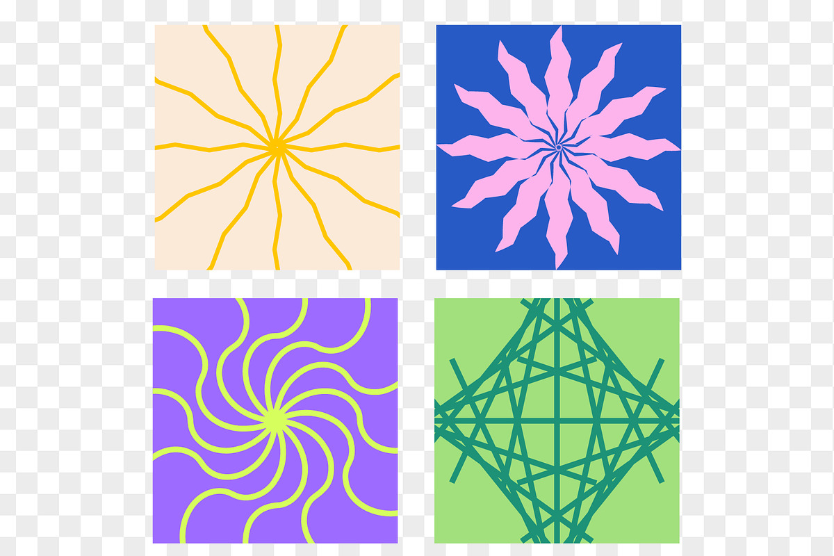 Retro Spiral Pattern Collection, a Background Graphic by Unique Design Team (Photo 3 of 3)