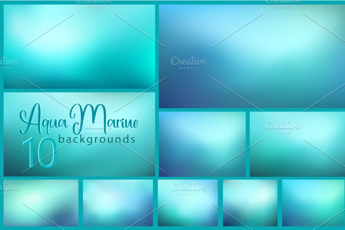 10 Teal aquamarine backgrounds, a Texture Graphic by Lenka_X (Photo 1 of 5)