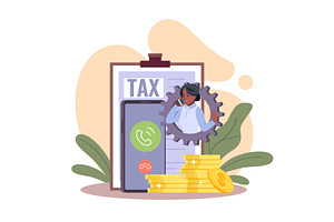 Pay for call. Communication via, a Finance Illustration by YummyBuum