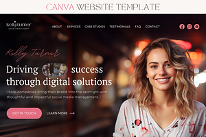 Social Media Manager Website, a Landing Page Template by vectorocean
