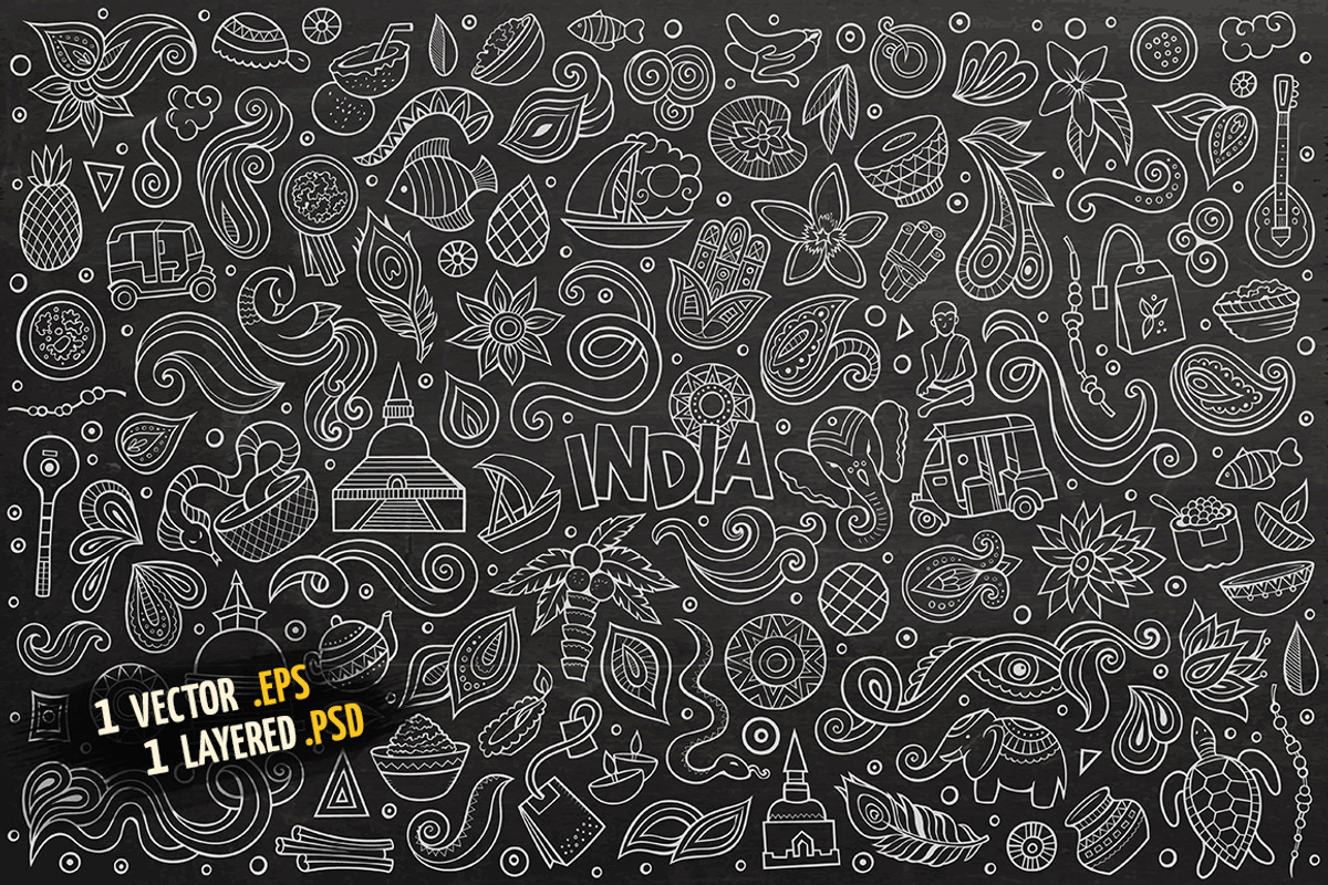 India Objects & Elements Set, an Object Graphic by BALABOLKA (Photo 4 of 4)