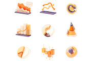 Vector charts and diagrams set, an Object Graphic by tele52 (Thumbnail 2 of 2)