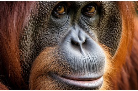 Orangutan portrait. Generate Ai, an Animal Photo by Ylivdesign