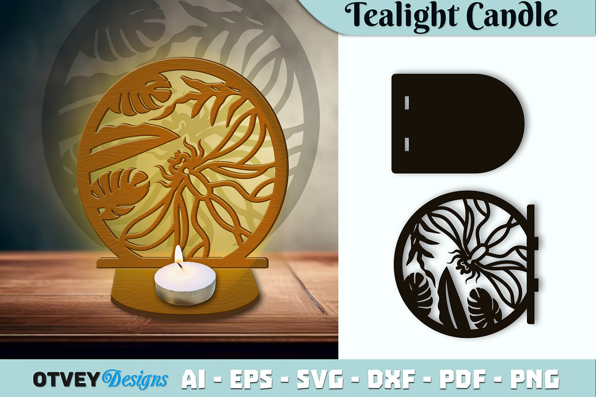 Dragonfly Tealight Candle Holder, an Object Graphic by OTVEY DESIGN (Photo 10 of 13)