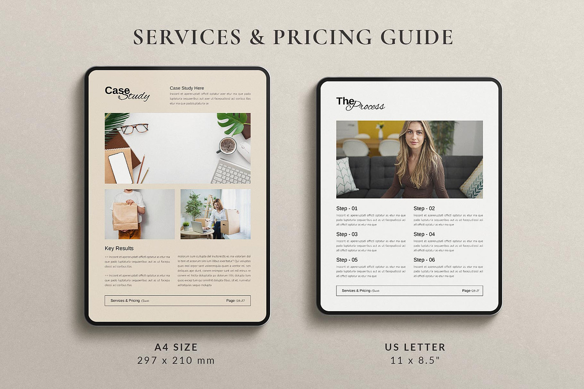 Services and Pricing Guide Template, a Magazine Template by TemplatesForest