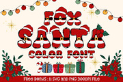 Fox Santa Color Font, a Symbol Font by Fox7 By Rattana (Thumbnail 1 of 9)