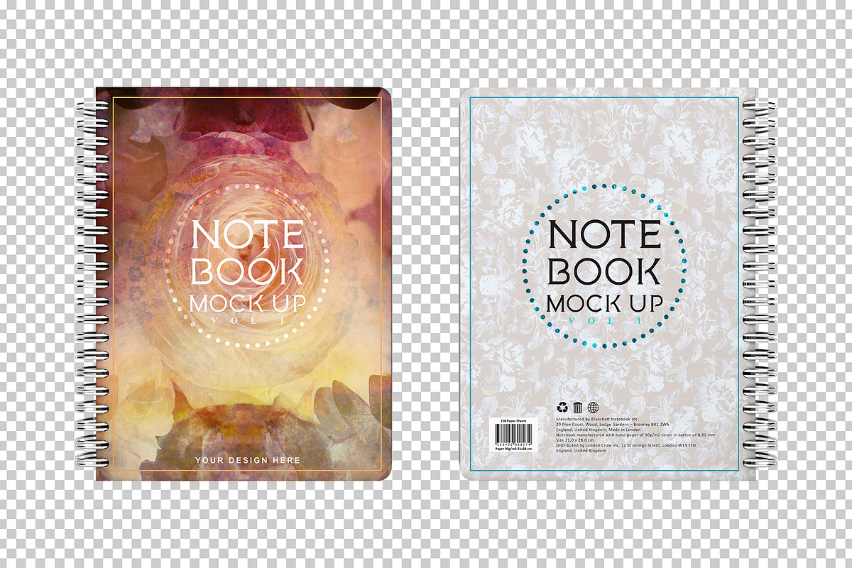 Notebook Mockup Vol 1, a Print Template by Honnum Graphic Art (Photo 7 of 12)
