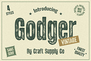 Godger Vintage, a Sans Serif Font by Craft Supply Co. (Thumbnail 1 of 8)