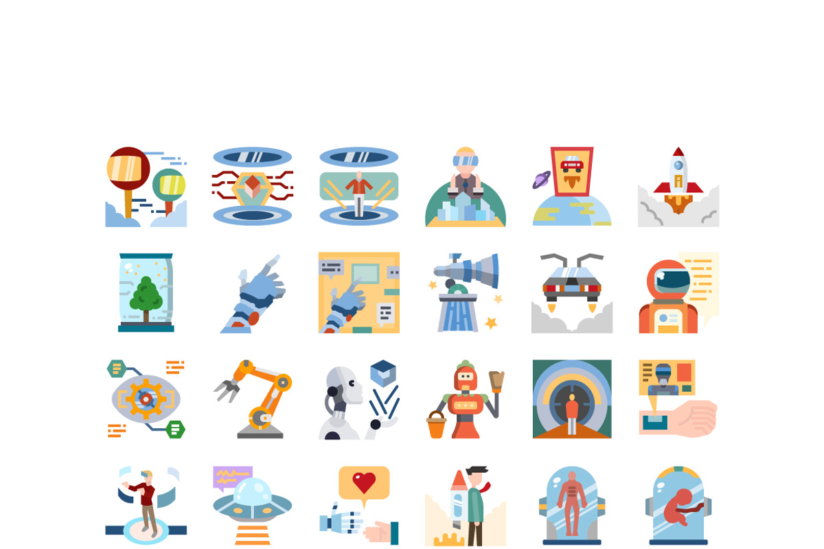 30 Futuristic Technology Icon Sets, an Outline Icon by VINZENCE STUDIO (Photo 4 of 4)