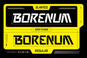 Borenum Modern Stencil Font