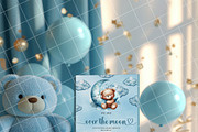 Boy baby shower invitation mockup PS, an Advertising Mockup by Blush Roses Print (Thumbnail 3 of 8)