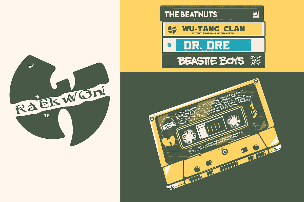 90s Hip Hop Tape Cassette, an Object Illustration by Darts Lines (Photo 3 of 5)