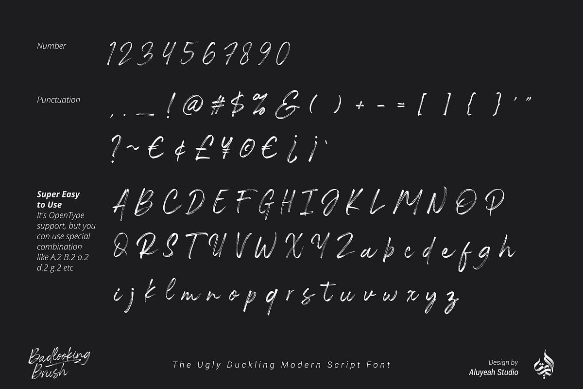Badlooking Brush, a Font by Aluyeah Studio (Photo 14 of 15)