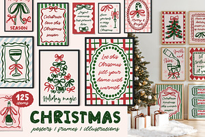 Vintage Whimsical Christmas Posters