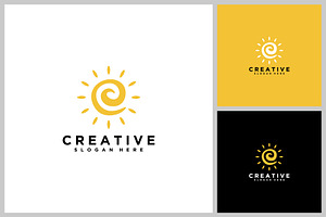 sun  vector icon design linear, a Branding & Logo Template by quadrazo