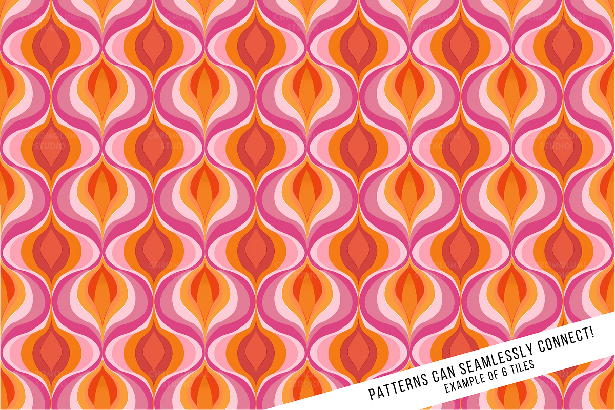 1960s Retro Mod Digital Paper