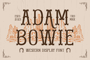 Adam Bowie - Western Display Font